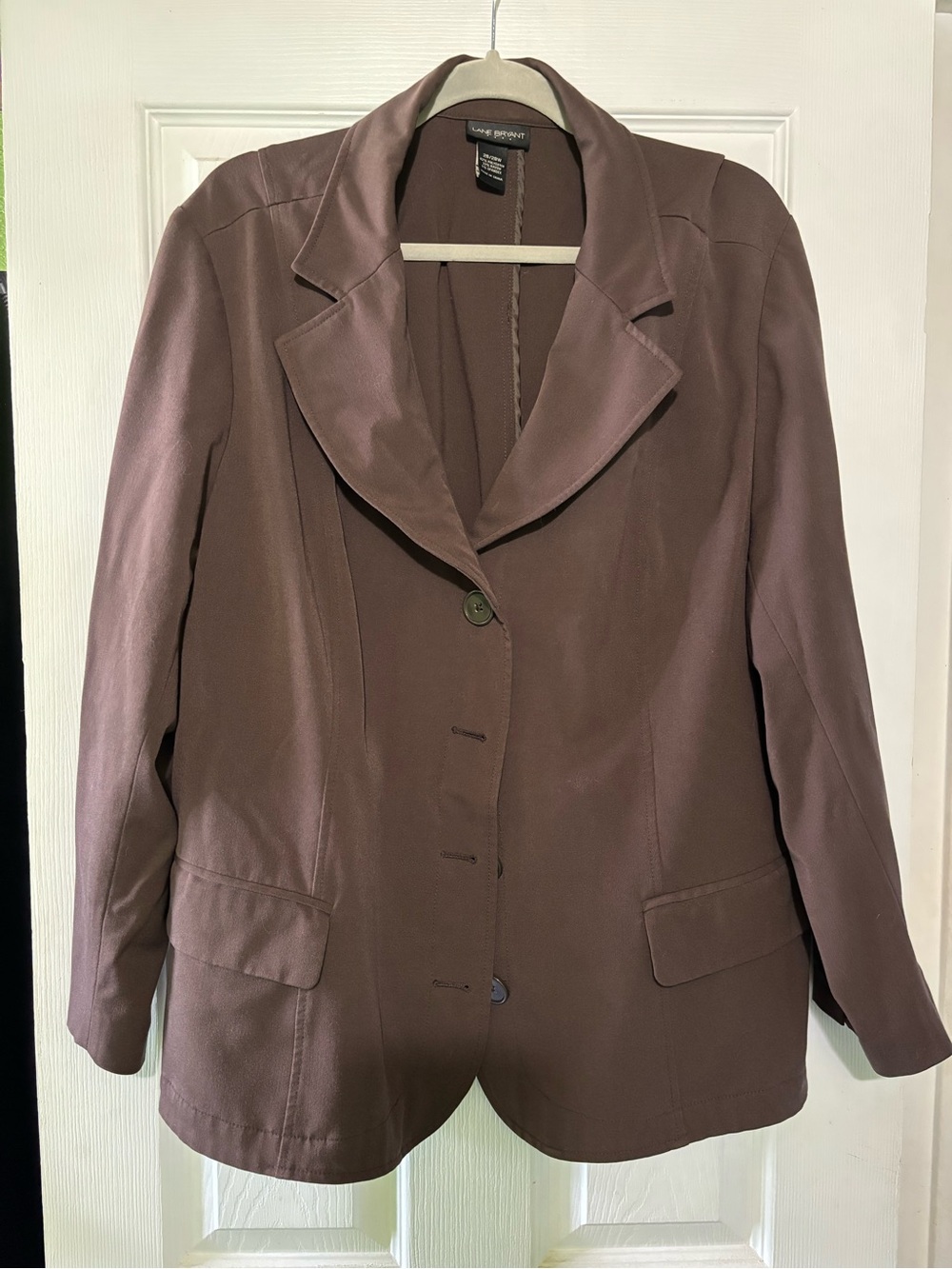 Lane Bryant Chocolate Brown Tailored Blazer